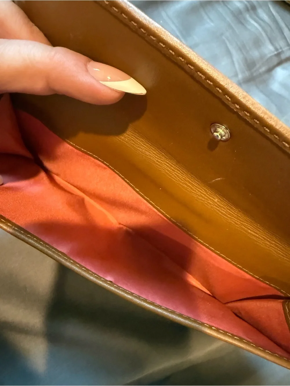 Vintage Coach Signature Turnlock Wallet in Brown